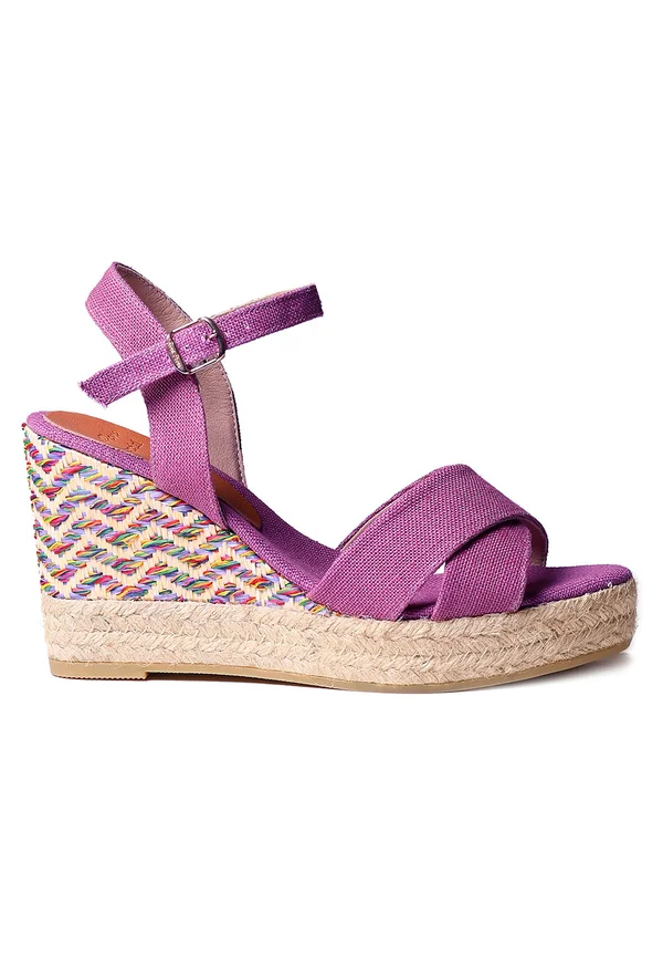 AMAIA - Keilsandalette - pruna