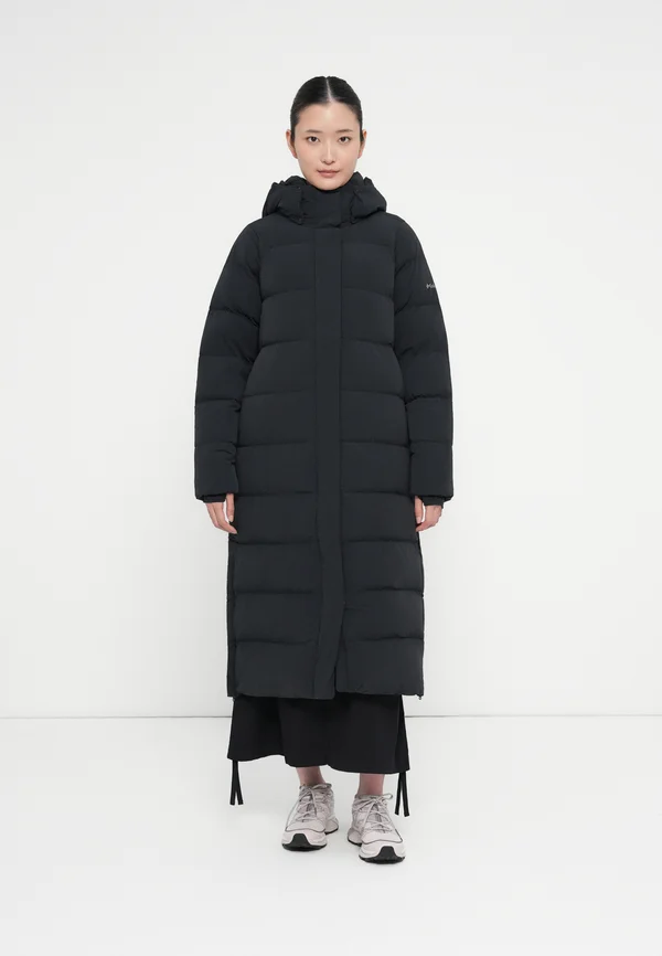 AMAZE PUFF™ LONG HOODED - Daunenmantel - black