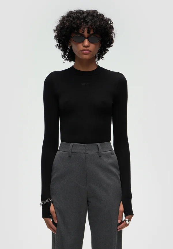 AMBER - Strickpullover - black