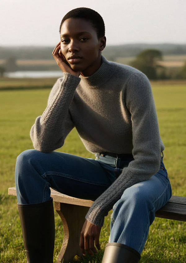 AMELIA - Strickpullover - grey melange