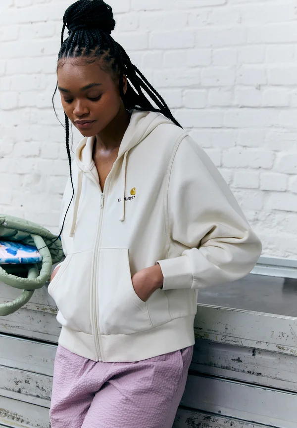 AMERICAN JACKET - Sweatjacke - natural