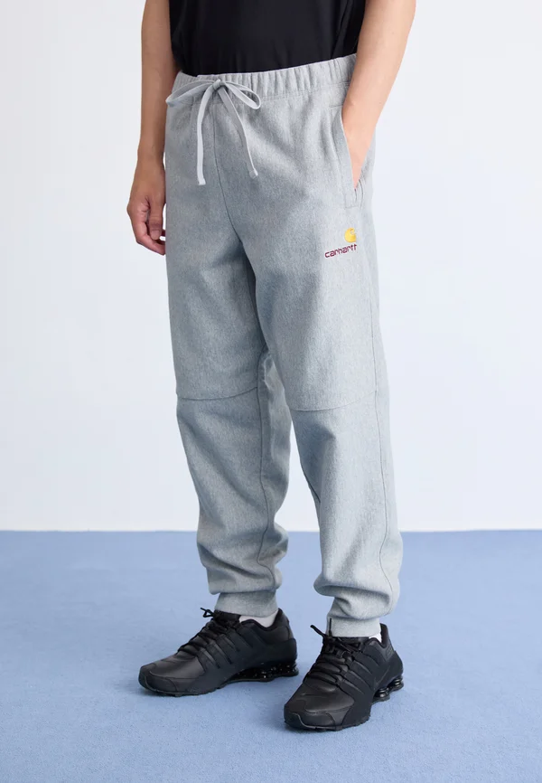AMERICAN SCRIPT PANT - Jogginghose - grey heather