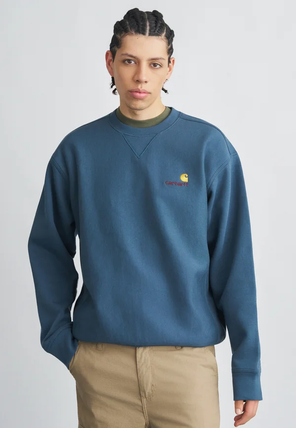 AMERICAN SCRIPT - Sweatshirt - office blue