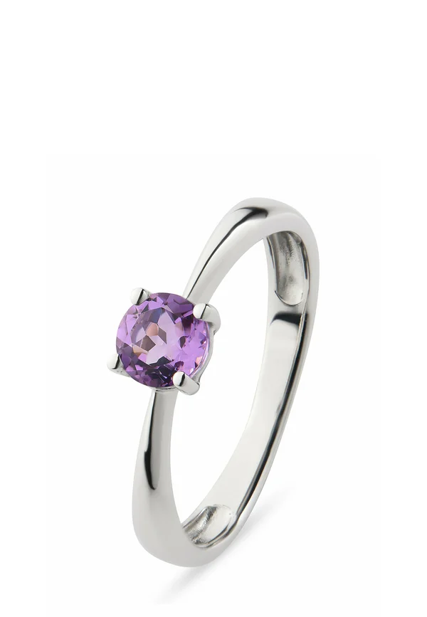 AMETHYST - Ring - weißgold coloured