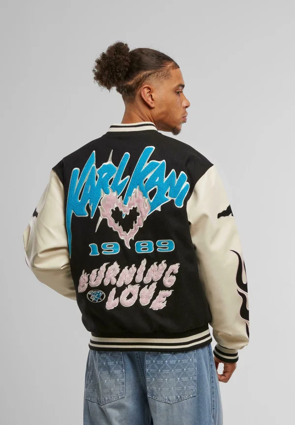 AMOR FLAMES COLLEGE - Bomberjacke - black blue rose