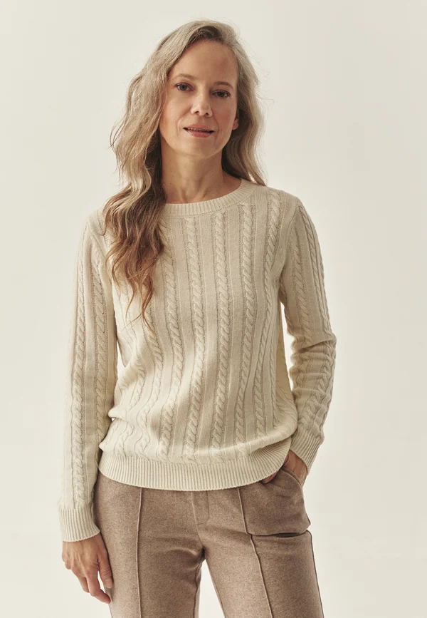 ANABEL - Strickpullover - meringue beige
