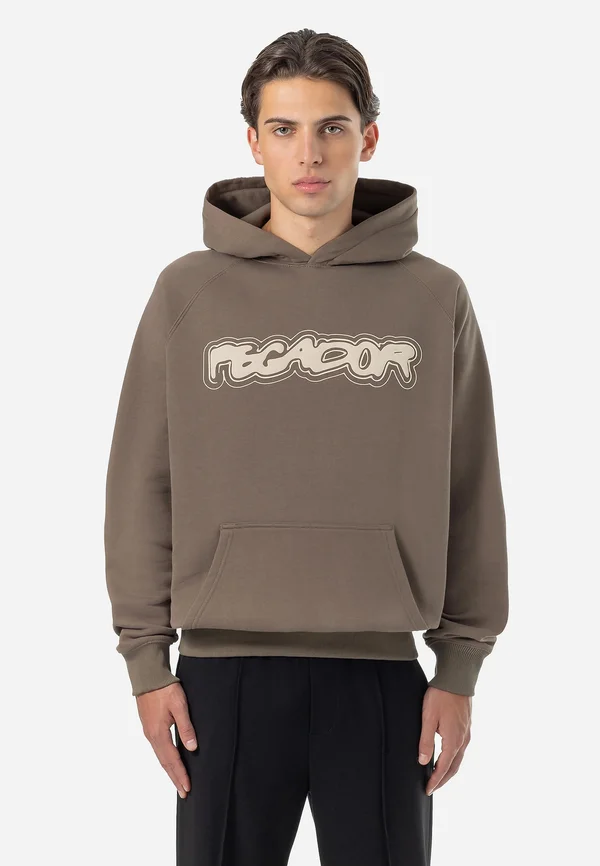 ANCLAR OVERSIZED HOODIE - Kapuzenpullover - washed dust brown
