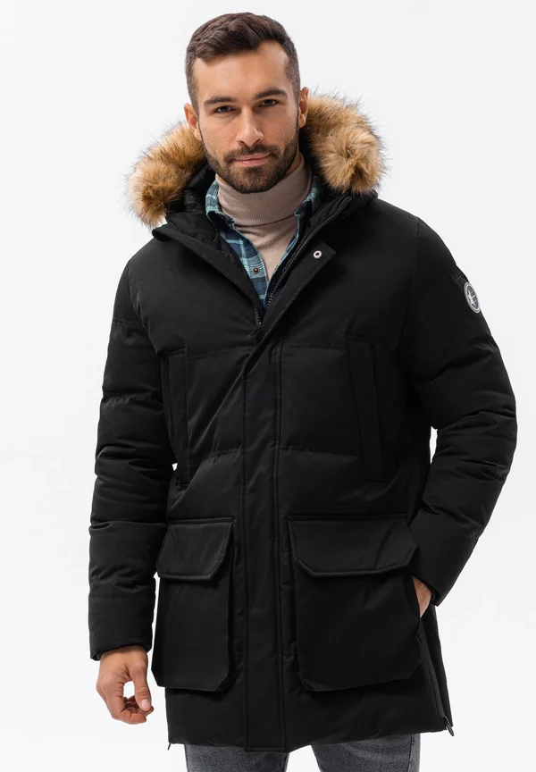 AND POCKETS  - Parka - black