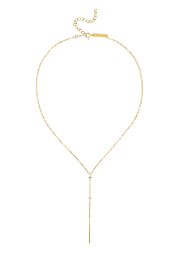 AND SPARKS STICK - Halskette - bañado en oro con circonitas