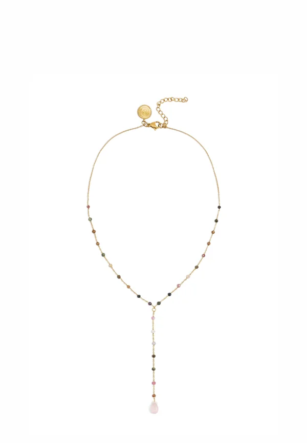 AND TOURMALINE STONES - Halskette - color oro
