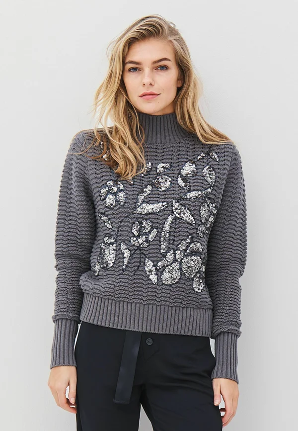 ANJA - Strickpullover - grey mix