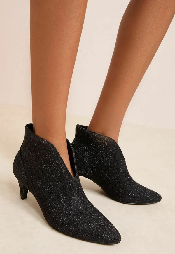Ankle Boot - black glitter