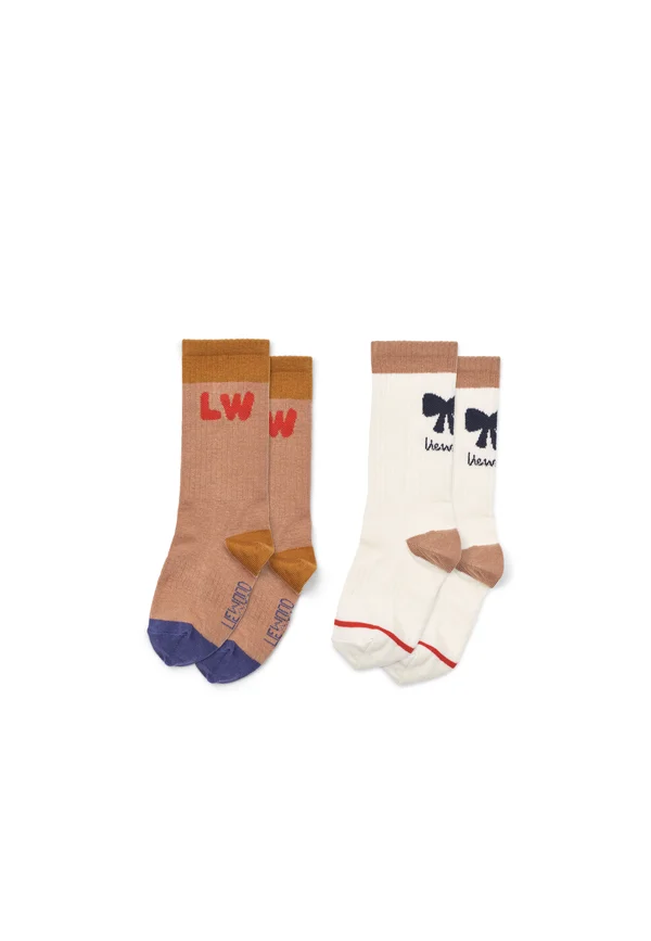 ANNETTE UNISEX 2 PACK - Socken - tuscany rose / creme de la creme mix