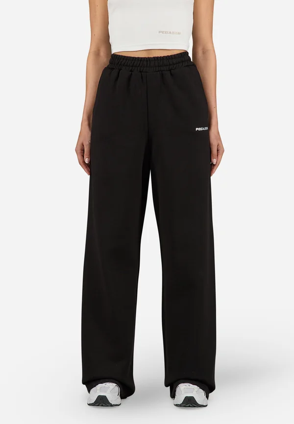 ANNI WIDE - Jogginghose - washed black/white gum