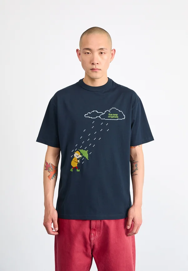ANOTHER DAY TEE - T-Shirt print - navy