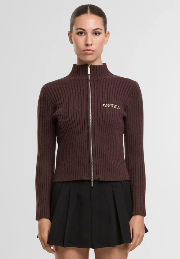 ANOTHER SCRIBBLE - Strickjacke - chocolate