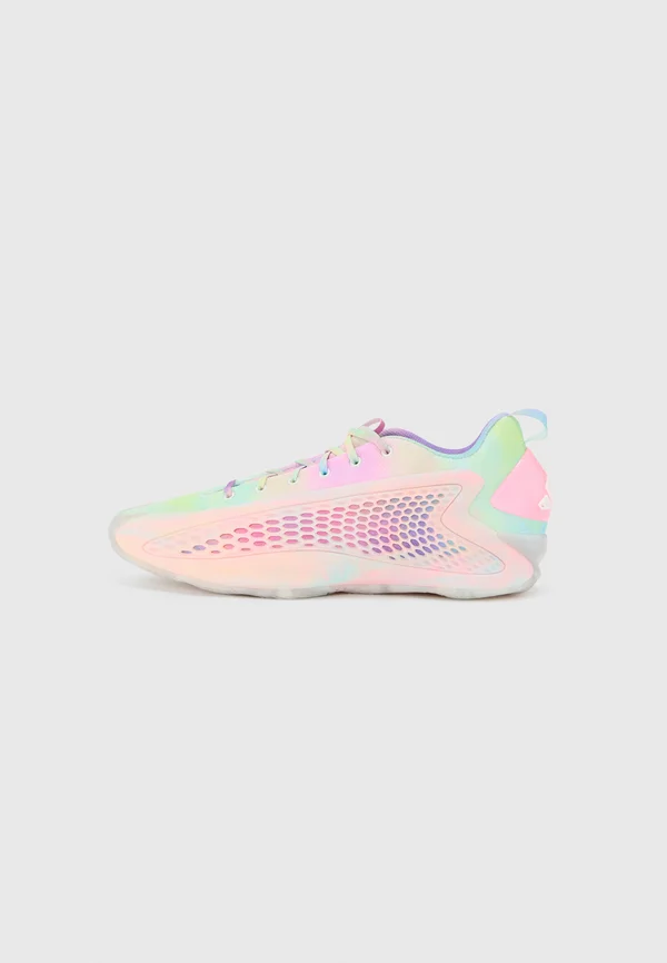 ANTHONY EDWARDS 1 LOW - Basketballschuh - white/acid orange/bliss pink