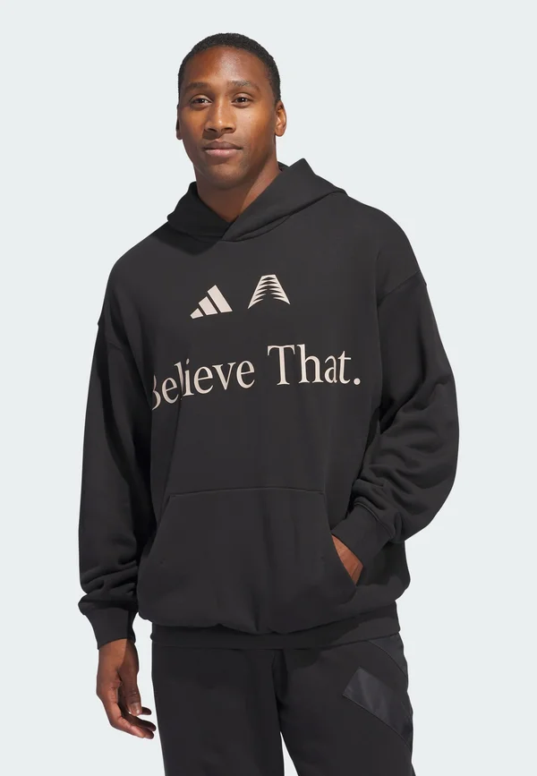 ANTHONY EDWARDS BELIEVE THAT - Kapuzenpullover - black white