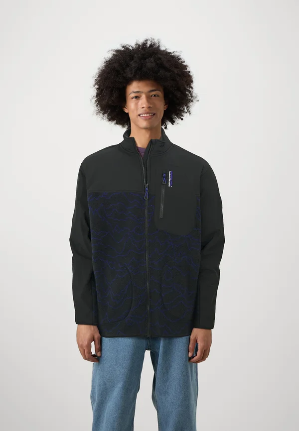 ANTI SERIES SEARCH ZIP CREW - Fleecejacke - black/blue