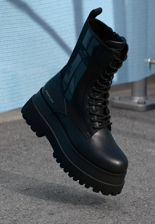 ANY OVER - Plateaustiefelette - black