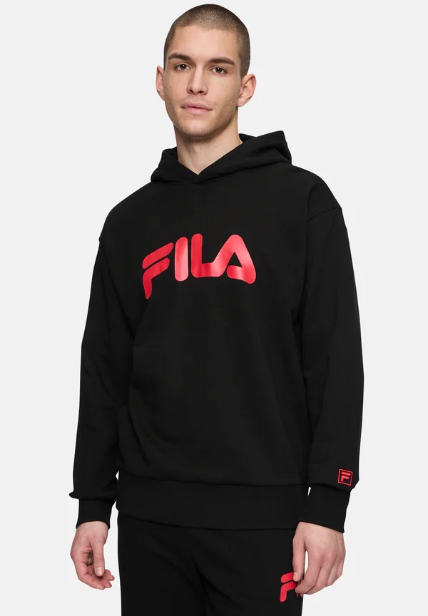 APPAREL LANDOGNE LOOSE - Kapuzenpullover - black true red