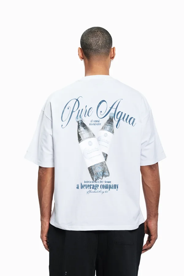 AQUA UNISEX - T-Shirt print - white
