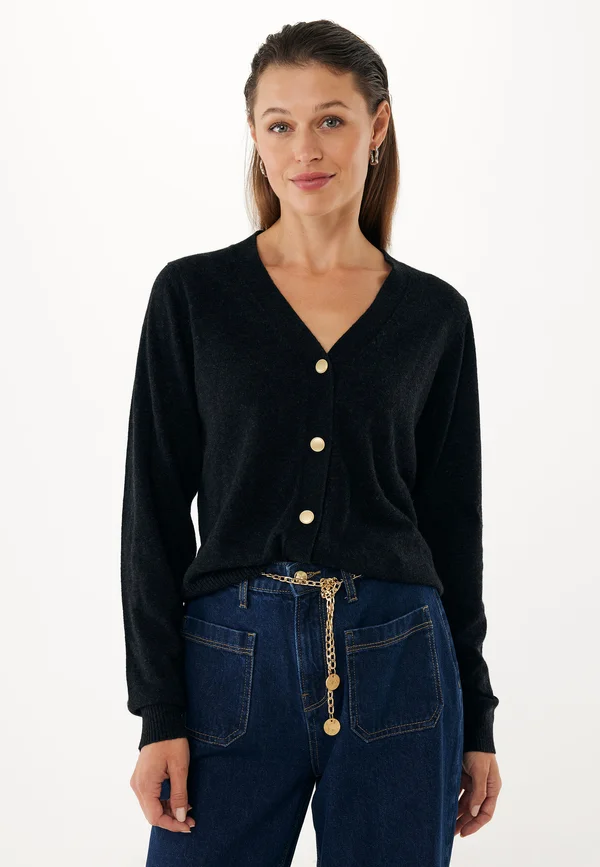 ARALIA - Strickjacke - black