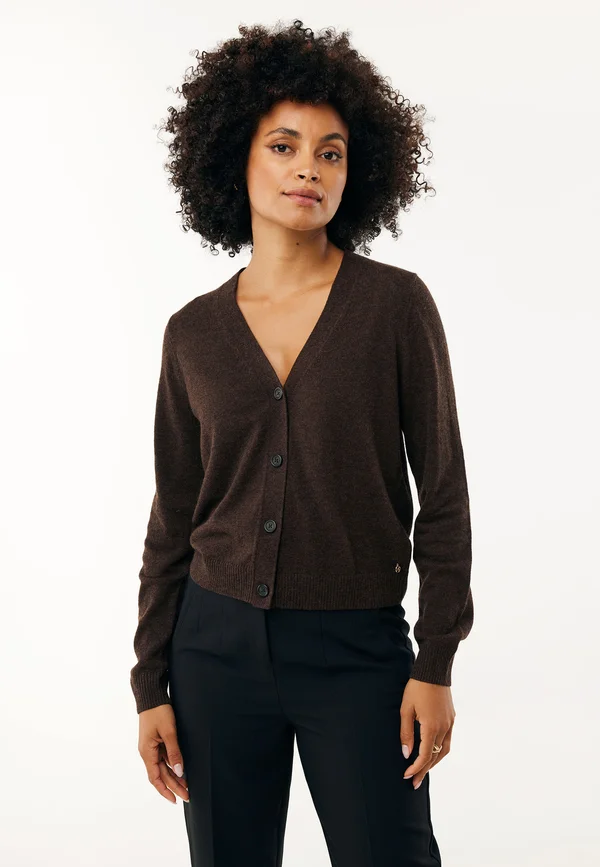 ARALIA - Strickjacke - dark brown
