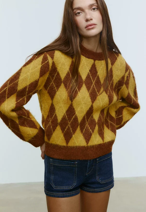 ARGYLE - Strickpullover - camel