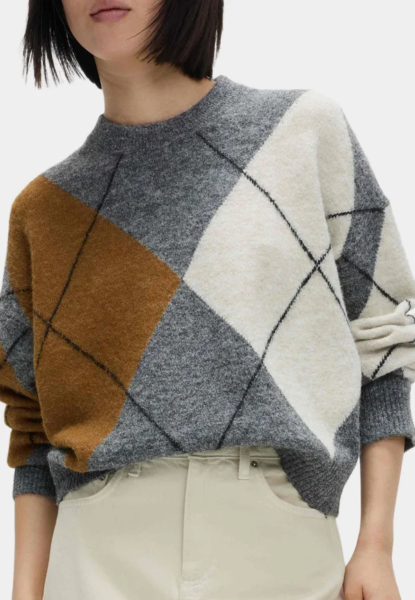 ARGYLE - Strickpullover - grey