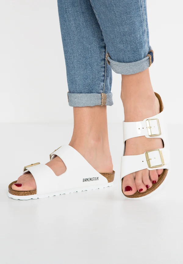 ARIZONA BF NARROW - Pantolette flach - white