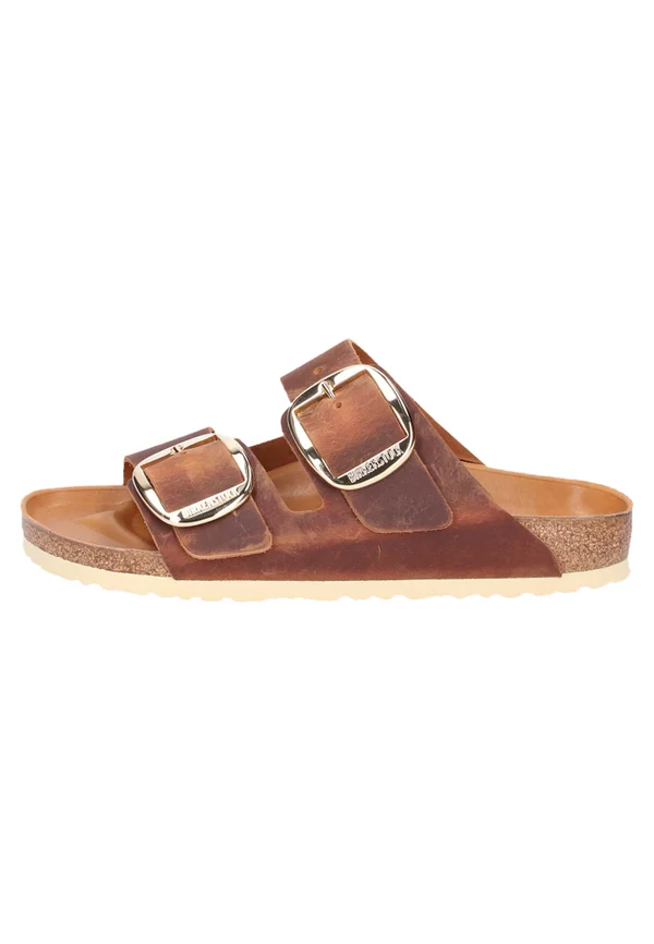 ARIZONA BIG BUCKLE FL HEX NARROW - Riemensandalette - brown