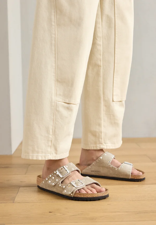 ARIZONA RIVET LEVE NARROW - Riemensandalette - taupe