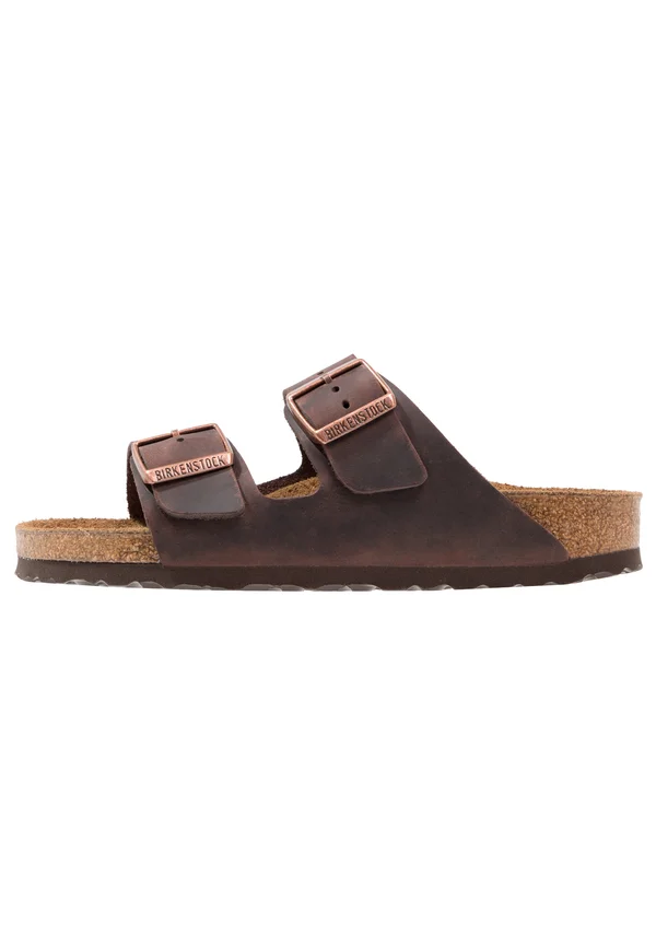 ARIZONA SOFT FOOTBED NARROW - Pantolette flach - habana