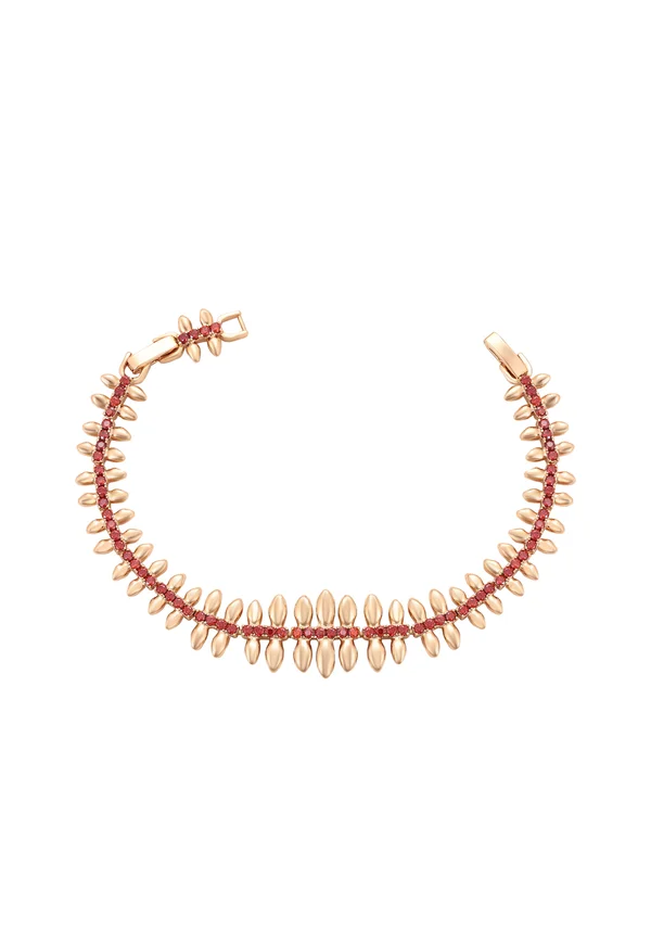 Armband - rose gold red