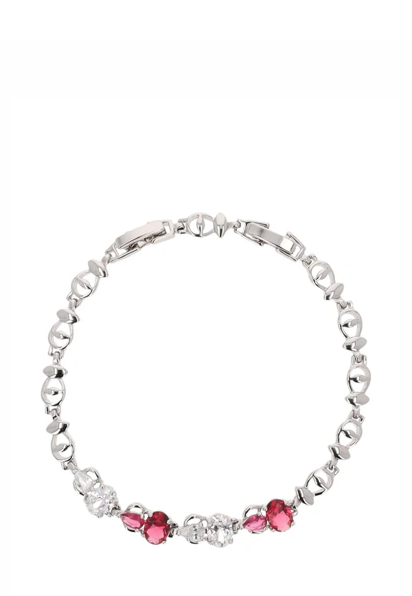 Armband - silver-coloured/white/pink