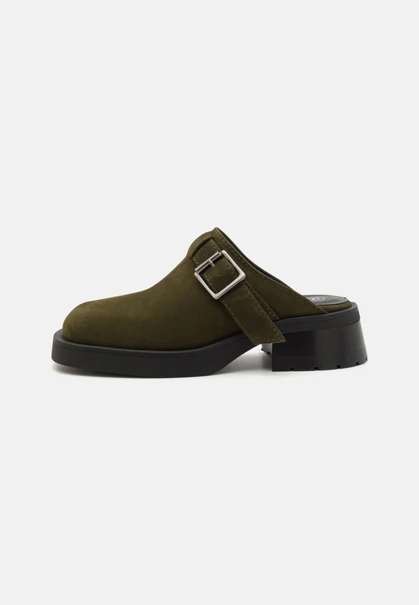 AROA MULES - Pantolette hoch - khaki