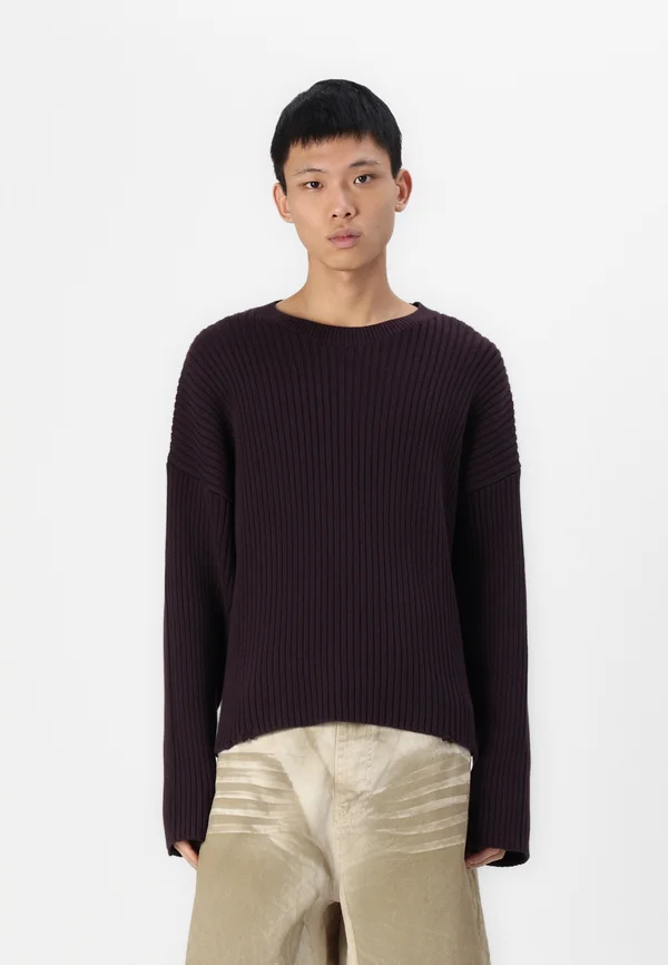 ARTHUR RIBBED SWEATER - Strickpullover - burgundy