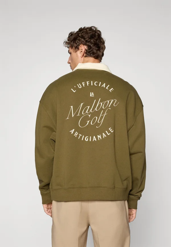 ARTIGIANALE COLLARED CREWNECK - Sweatshirt - cypress/cream