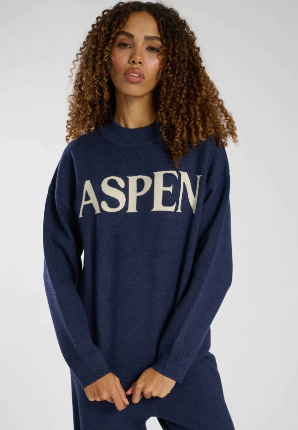 ASPEN FUNNEL NECK - Strickpullover - blue