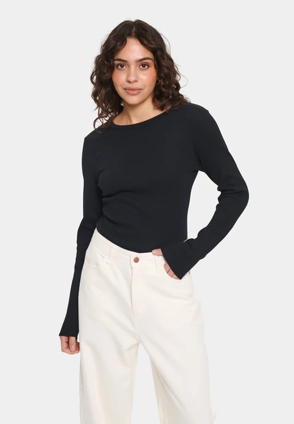 ASTERSZ LS - Strickpullover - black