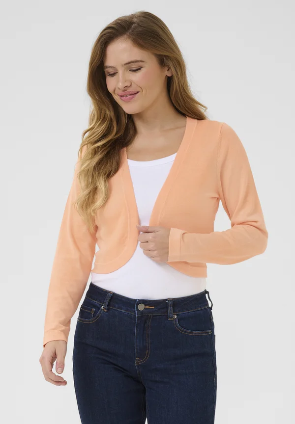 ASTRID BOLERO - Strickjacke - peach nectar