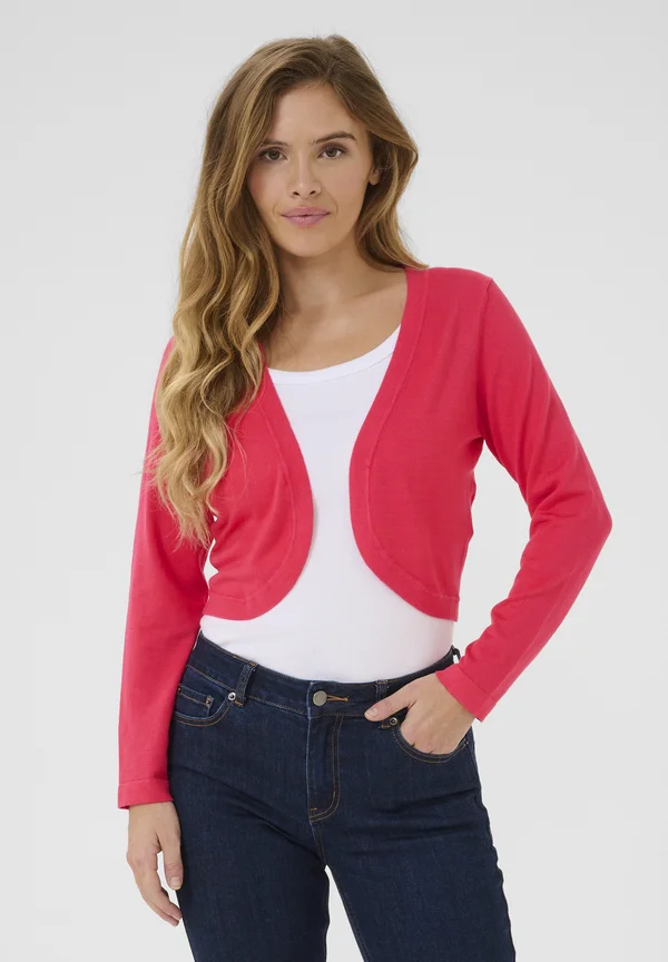 ASTRID BOLERO - Strickjacke - raspberry