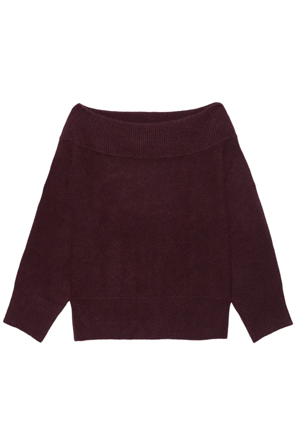 ASYMMETRIC SOFT - Strickpullover - dark red