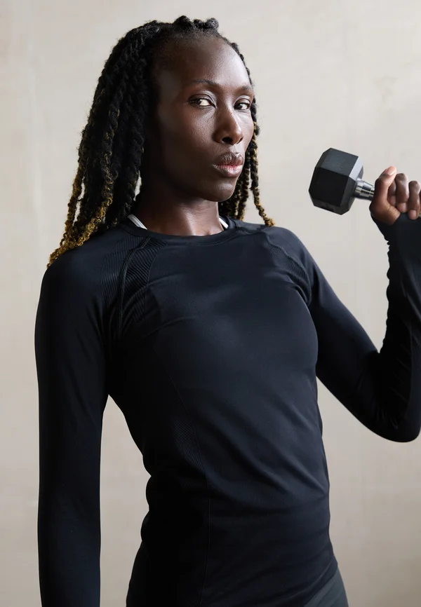 ATHLETE SEAMLESS WORKOUT LONG SLEEVE - Langarmshirt - black