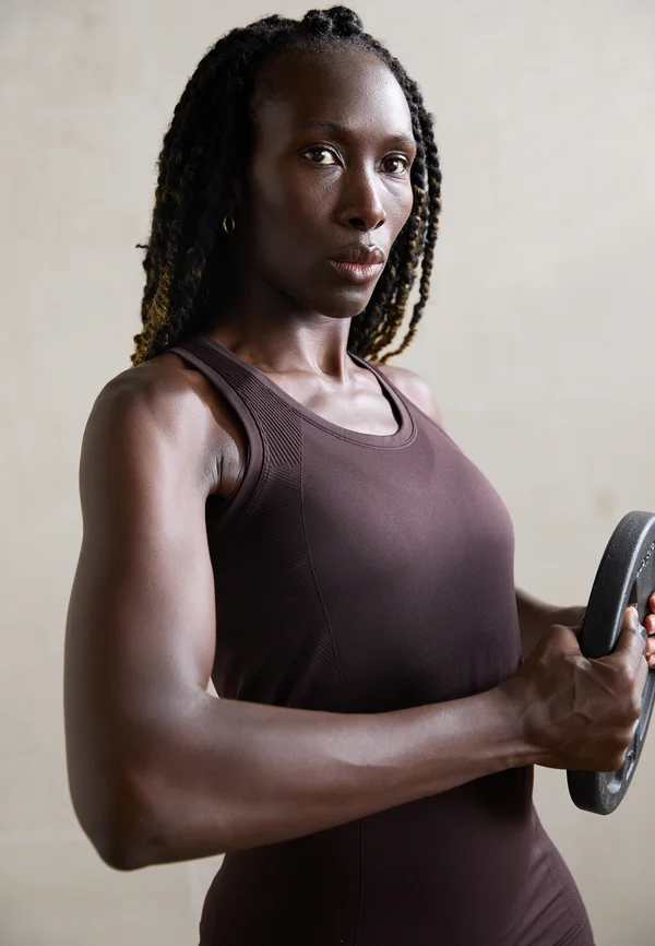 ATHLETE SEAMLESS WORKOUT TANK - Top - sable brown