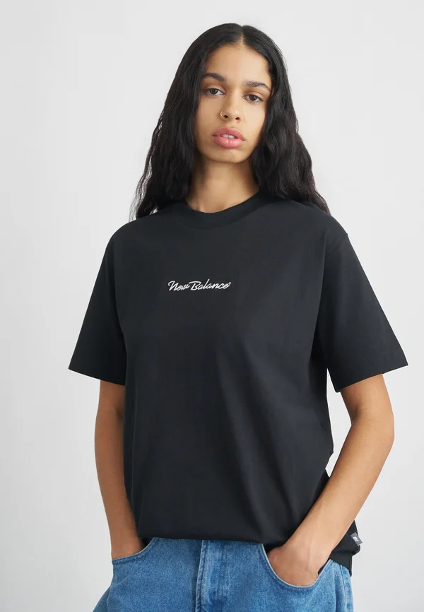ATHLETICS SCRIPT - T-Shirt print - black