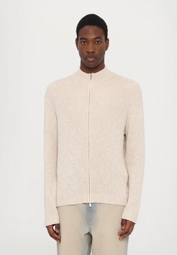 ATLANTIC ZIP CARDIGAN - Strickjacke - sand