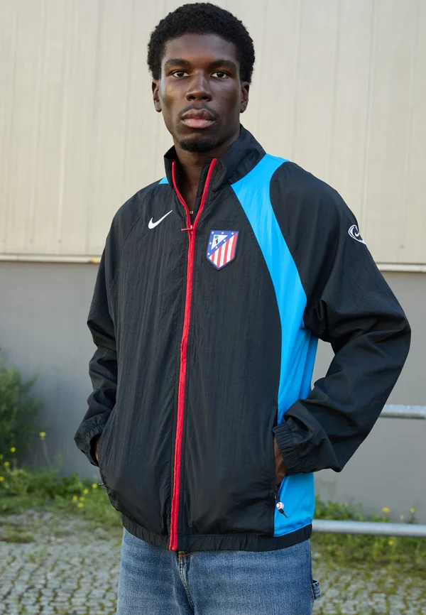 ATLÉTICO MADRID T90 TRACK JACKET - Vereinsmannschaften - black/photo blue/sport red/white