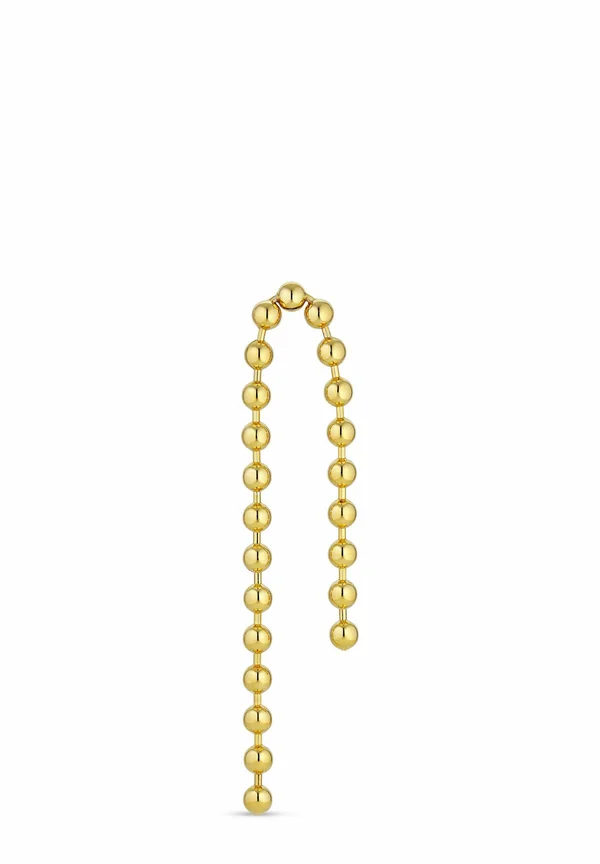 ATOMIC DOUBLE CHAIN STUD LEFT - Einzelner Ohrring - gold plated silver coloured